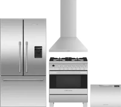 4 Piece Package Includes Refrigerator, Range, Hood And Dishwasher